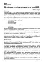 Resulaten conjunctuurenquete 2013